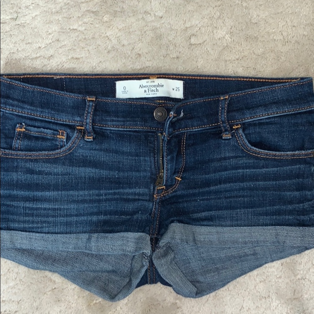 Abercrombie and Fitch mid-rise jean shorts